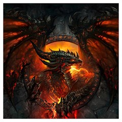 Dragon Fire Fantasy Art Lightweight Scarf  by Maspions