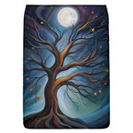 Tree Branches Mystical Moon Expressionist Oil Painting Acrylic Painting Abstract Nature Moonlight Ni Removable Flap Cover (L) Front