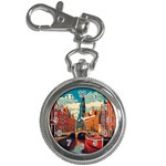 London England Bridge Europe Buildings Architecture Vintage Retro Town City Key Chain Watches Front