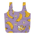 Pattern Bananas Fruit Tropical Seamless Texture Graphics Full Print Recycle Bag (L) Back