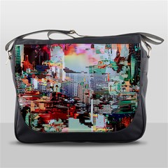 Digital Computer Technology Office Information Modern Media Web Connection Art Creatively Colorful C Messenger Bag by Maspions