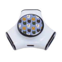 Cat Cat Background Animals Little Cat Pets Kittens 3-port Usb Hub by Maspions