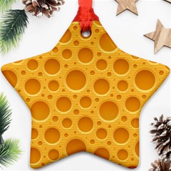 Cheese Texture Food Textures Ornament (star) by nateshop