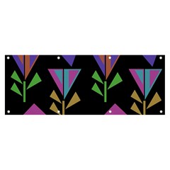 Abstract Pattern Flora Flower Banner And Sign 8  X 3  by Maspions