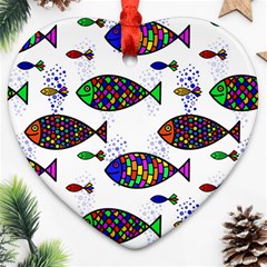 Fish Abstract Colorful Ornament (heart) by Maspions
