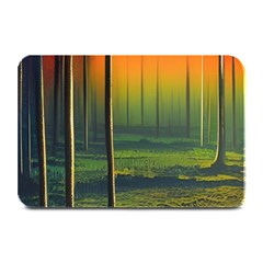 Outdoors Night Moon Full Moon Trees Setting Scene Forest Woods Light Moonlight Nature Wilderness Lan Plate Mats by Posterlux