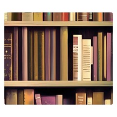 Books Bookshelves Office Fantasy Background Artwork Book Cover Apothecary Book Nook Literature Libra Premium Plush Fleece Blanket (small) by Posterlux