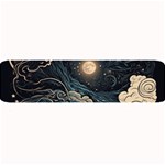 Starry Sky Moon Space Cosmic Galaxy Nature Art Clouds Art Nouveau Abstract Large Bar Mat 32 x8.5  Bar Mat