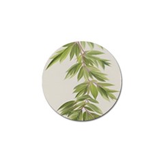 Watercolor Leaves Branch Nature Plant Growing Still Life Botanical Study Golf Ball Marker (4 Pack) by Posterlux