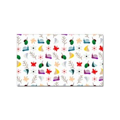 Snails Butterflies Pattern Seamless Sticker (rectangular) by Maspions