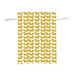 Little Bird Motif Pattern Wb Lightweight Drawstring Pouch (L) Front