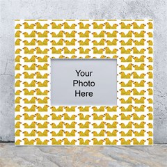 Little Bird Motif Pattern Wb White Wall Photo Frame 5  X 7  by dflcprintsclothing