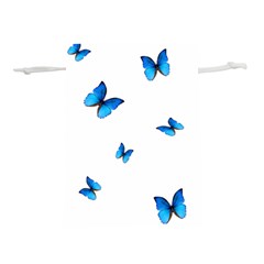 Butterfly-blue-phengaris Lightweight Drawstring Pouch (m) by saad11