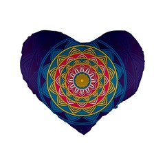 Abstract Digital Artwork Standard 16  Premium Flano Heart Shape Cushions by Maspions