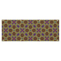 Art Illustrations Background Pattern Mandala Seamless Banner And Sign 8  X 3  by Maspions