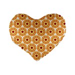 Pattern Shape Design Art Drawing Standard 16  Premium Flano Heart Shape Cushions Back