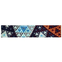 Fractal Triangle Geometric Abstract Pattern Small Premium Plush Fleece Scarf by Cemarart