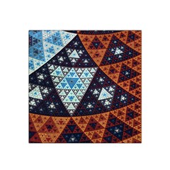 Fractal Triangle Geometric Abstract Pattern Satin Bandana Scarf 22  X 22  by Cemarart