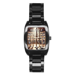 Standing Flutes Stainless Steel Barrel Watch by RiverRootsReggae