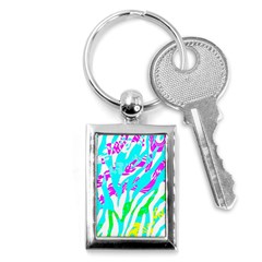 Animal Print Bright Abstract Key Chain (rectangle) by Ndabl3x
