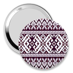 Illustration Ukrainian Folk Seamless Pattern Ornament 3  Handbag Mirrors by Proyonanggan