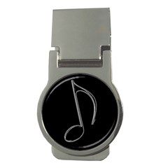 Eighth Note 8e245177-3b01-46c5-8203-b2dfeddb6d62 Money Clips (round)  by RiverRootz