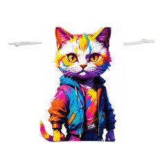 Wild Cat Lightweight Drawstring Pouch (l) by Sosodesigns19