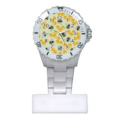Bees Pattern Honey Bee Bug Honeycomb Honey Beehive Plastic Nurses Watch by Bedest