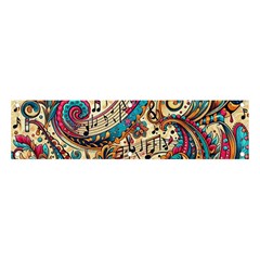 Paisley Print Musical Notes Banner And Sign 4  X 1  by RiverRootz