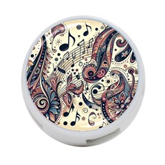 Paisley Print Musical Notes8 4-port Usb Hub (two Sides) by RiverRootz