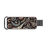 Paisley Print Musical Notes7 Portable USB Flash (One Side) Front