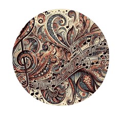 Paisley Print Musical Notes5 Mini Round Pill Box (pack Of 5) by RiverRootz