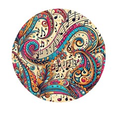 Paisley Print Musical Notes Mini Round Pill Box (pack Of 3) by RiverRootz