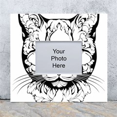Cat - Artistic Paper Cut White Wall Photo Frame 5  X 7  by 2607694c