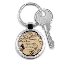 Musical Swirls Ladies Key Chain (round) by RiverRootz