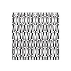 Halftone Tech Hexagons Seamless Pattern Satin Bandana Scarf 22  X 22  by Ket1n9