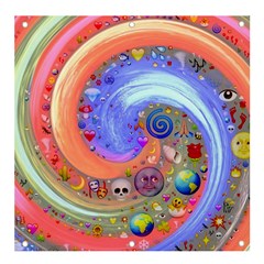 Swirl Vortex Emoji Cyclone Motion Banner And Sign 4  X 4  by Paksenen