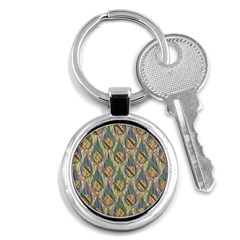 Tribal Background Boho Batik Key Chain (round) by anzea