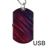 Illustrations Space Purple Dog Tag USB Flash (Two Sides) Front
