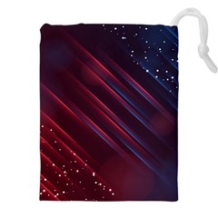 Illustrations Space Purple Drawstring Pouch (4xl) by anzea