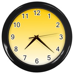 Gradient  Green, Yellow Wall Clock (black) by 2607694c