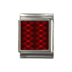 Pattern Rot Schwarz Italian Charm (13mm) by dedoma