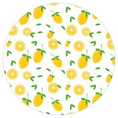 Illustrations Lemon Citrus Fruit Yellow Round Trivet by anzea