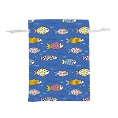 Sea Fish Blue Submarine Animal Lightweight Drawstring Pouch (m) by Proyonanggan