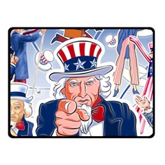 Independence Day United States Of America Two Sides Fleece Blanket (small) by Ket1n9