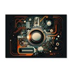 Technology Robot Internet Processor Crystal Sticker (A4) Front