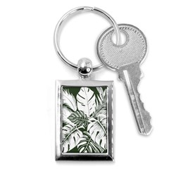 Abstract Art Tropical Leaves Key Chain (rectangle) by Valentinaart