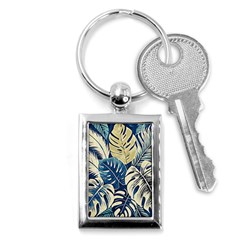 Abstract Art Tropical Leaves Key Chain (rectangle) by Valentinaart