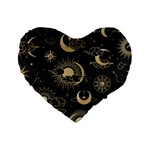 Asian Seamless Pattern With Clouds Moon Sun Stars Vector Collection Oriental Chinese Japanese Korean Standard 16  Premium Flano Heart Shape Cushions Front