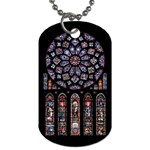 Chartres Cathedral Notre Dame De Paris Stained Glass Dog Tag (One Side) Front